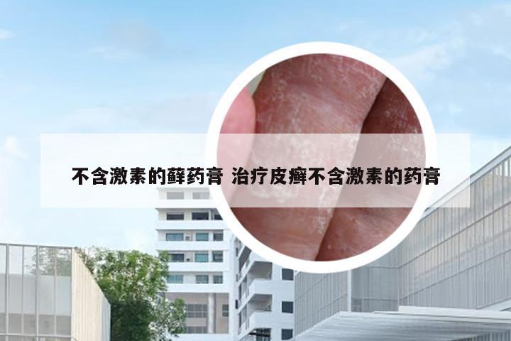 不含激素的藓药膏 治疗皮癣不含激素的药膏